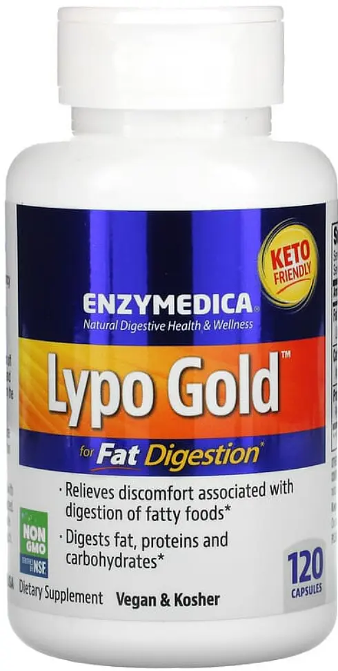 Оптимізатор перетравлення жиру ферменти Enzymedica Lypo Gold 120 капс - фото 3