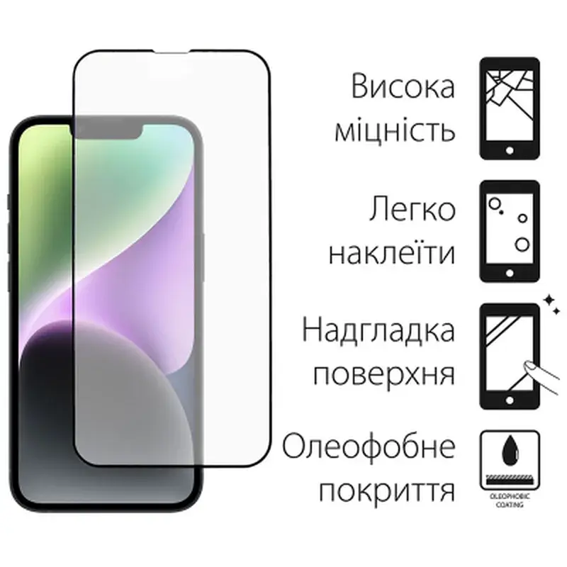 Скло захисне Dengos iPhone 14 2pcs kit (DG-TG2P-32) - фото 2