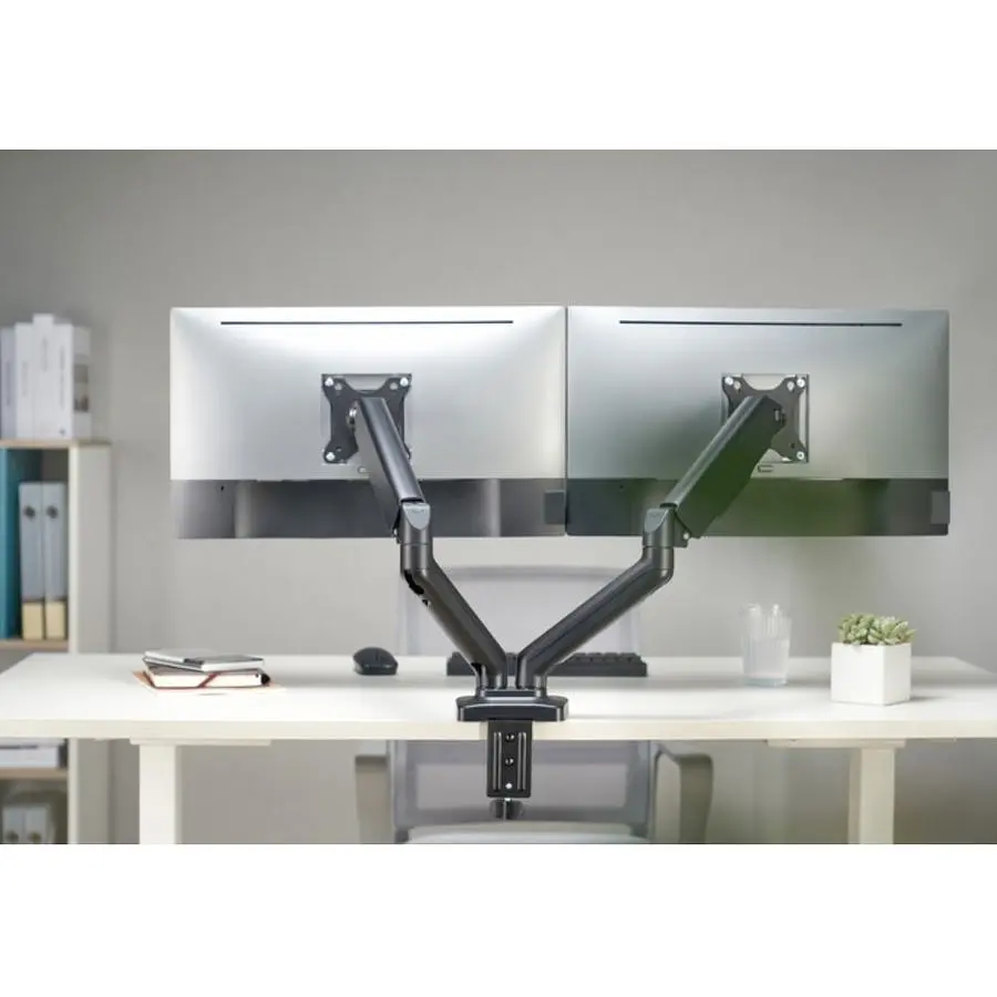 Кронштейн настільний для двох моніторів 17-32 дюйми OfficePro OPMA-412 Black - фото 11