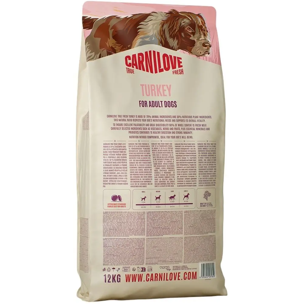 Сухой корм Carnilove True Fresh Turkey для собак индейка 12 кг - фото 2