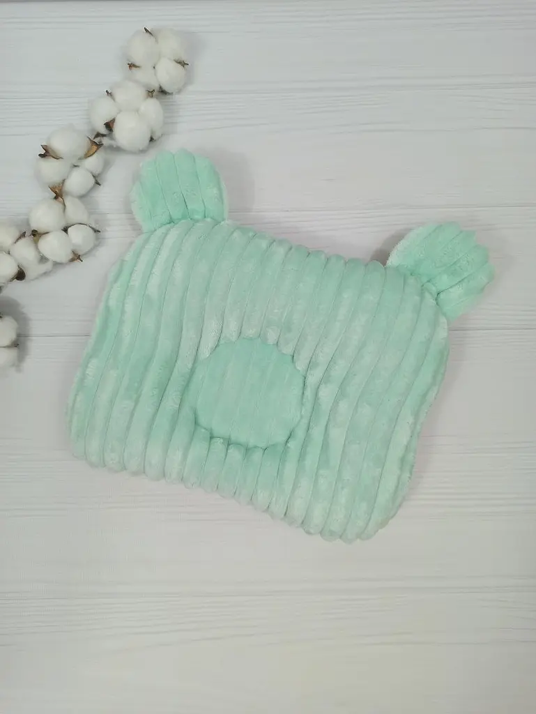 Дитяча ортопедична подушка 24×32 для новонароджених a.l.babybox Фламінго Молочний - фото 2