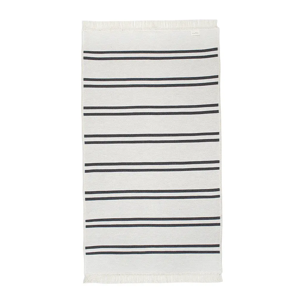 Ковер Lotus Home - Infinity Stripe антрацит двусторонний 80x150 - фото 3