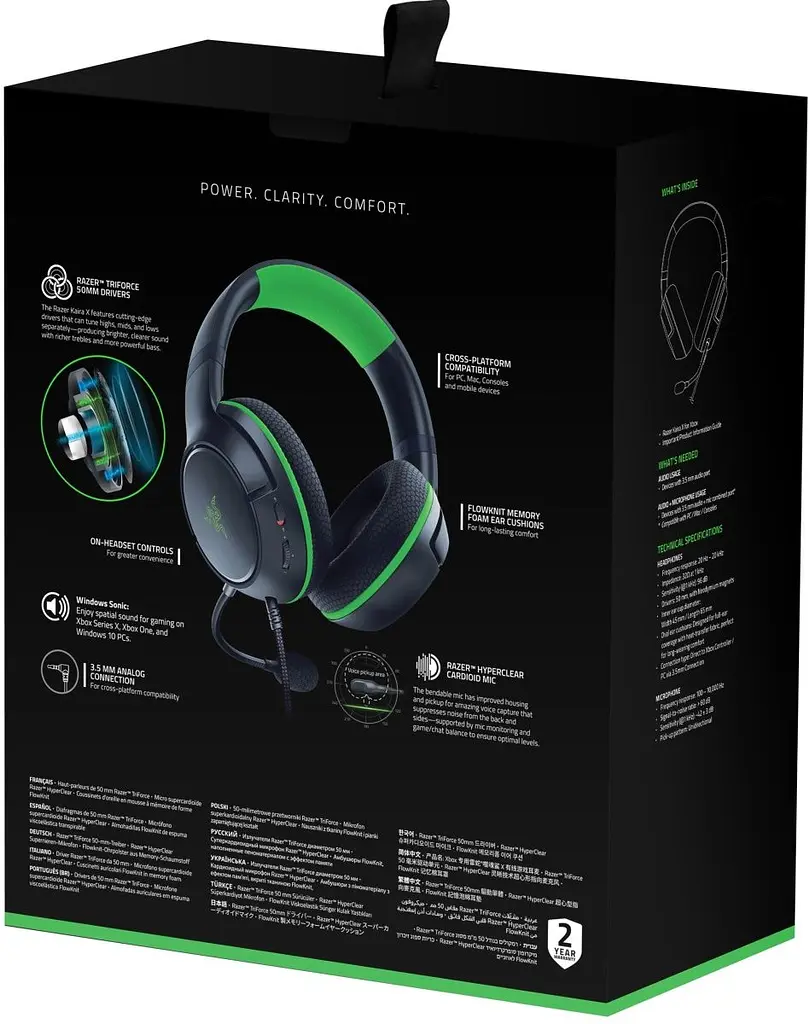 Ігрові навушники Razer Kaira X for Xbox Black (RZ04-03970100-R3M1) [69940] - фото 6