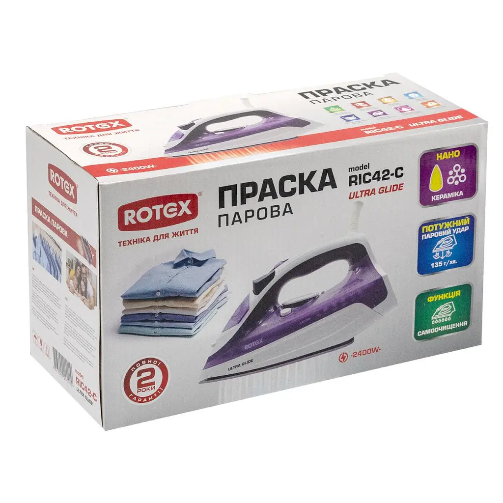 Утюг с паром Rotex RIC42-C Ultra Glide - фото 5
