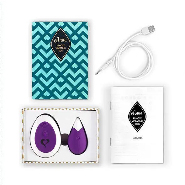 Віброяйце FeelzToys Anna 6,3 см (фіолетовий) - фото 7