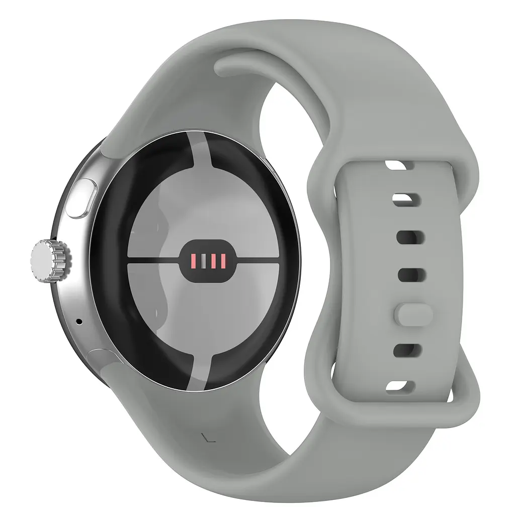 Силіконовий ремінець на смарт годинник Google Pixel Watch 3 45mm/4 45mm, Silicone, grey, зі зручною застібкою, на фітнес браслет, ArmorStandart (ARM84021) - фото 2
