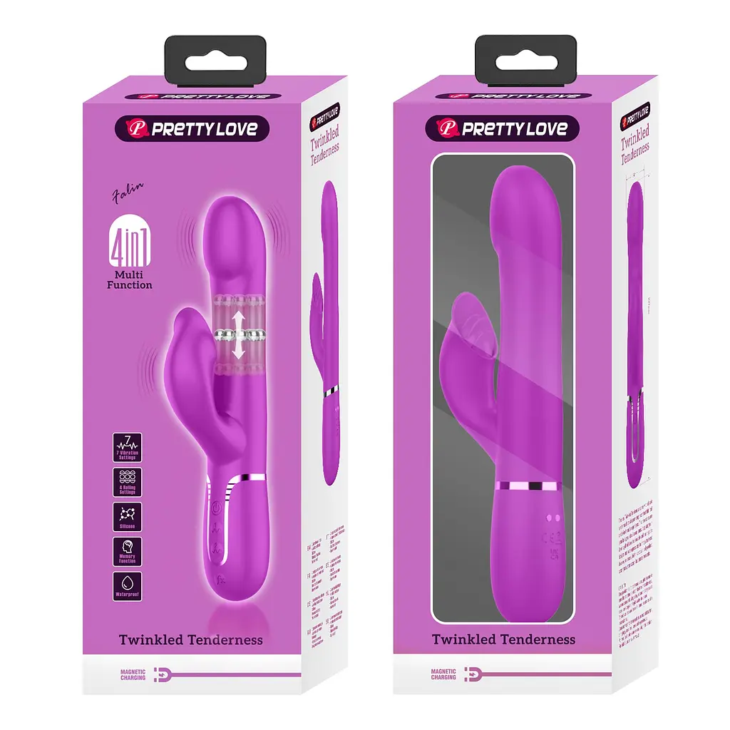 Вібратор PRETTY LOVE Twinkled Tenderness Purple, 7 vibration functions 4 rolling functions Memory fun PRETTY LOVE BW-500012 98689 - фото 9