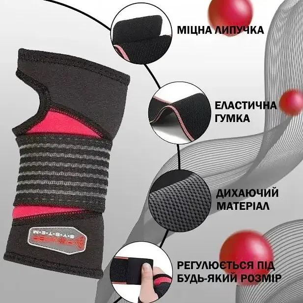 Бандаж на зап'ястя Power System PS-6010 NEO Wrist Support Black S/M (1 шт) (6010BK-3) - фото 4