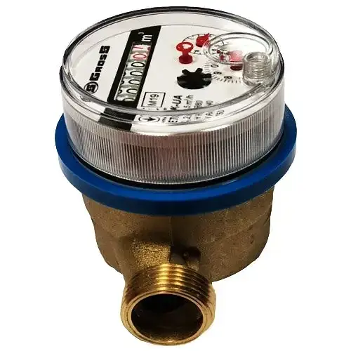 Лічильник холодної води Gross ETK-UA 15Х/110 Ду 15 з гайками 30412 - фото 4