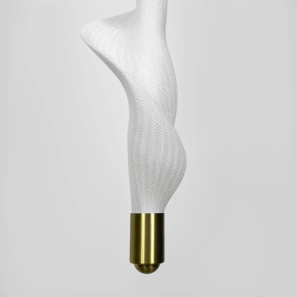 Світлодіодний світильник у латунному корпусі із білою сіткою 60 см | Арт. DE36/600 V WT | Line F - фото 5