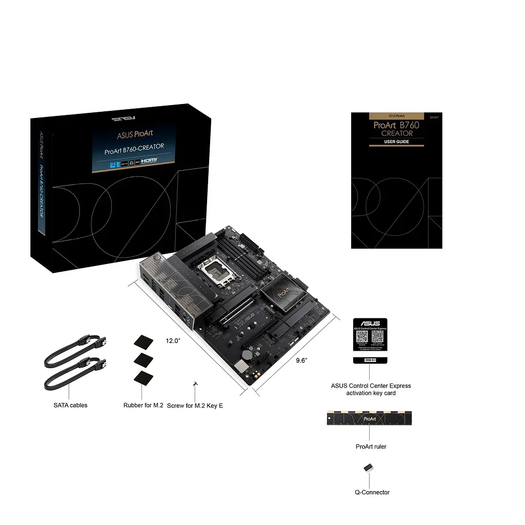 ASUS Материнська плата PROART B760-CREATOR s1700 B760 4xDDR5 M.2 HDMI DP ATX - фото 2