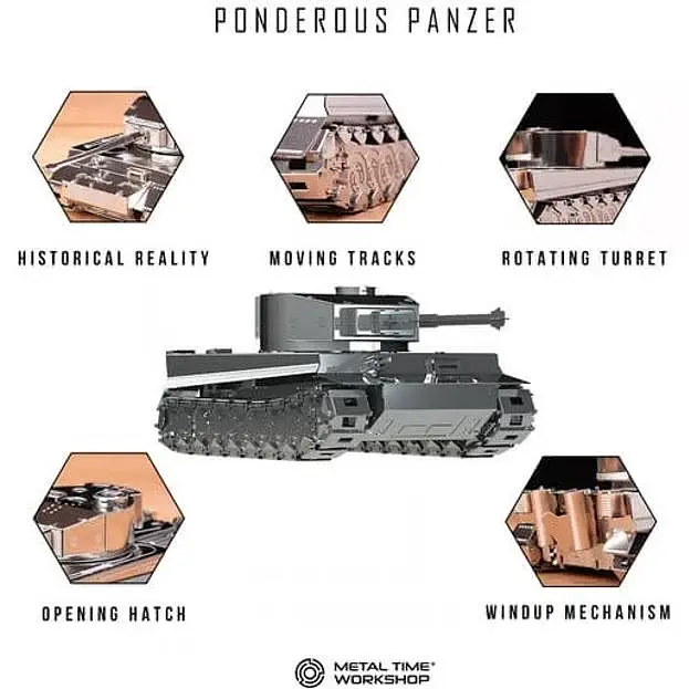 Колекційна модель Metal Time Ponderous Panzer TIGER I MT020 - фото 4