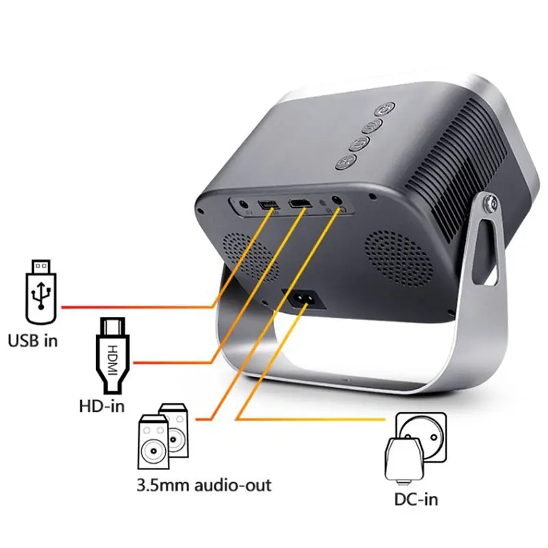 Проектор 4k Android Q10 Black - фото 3