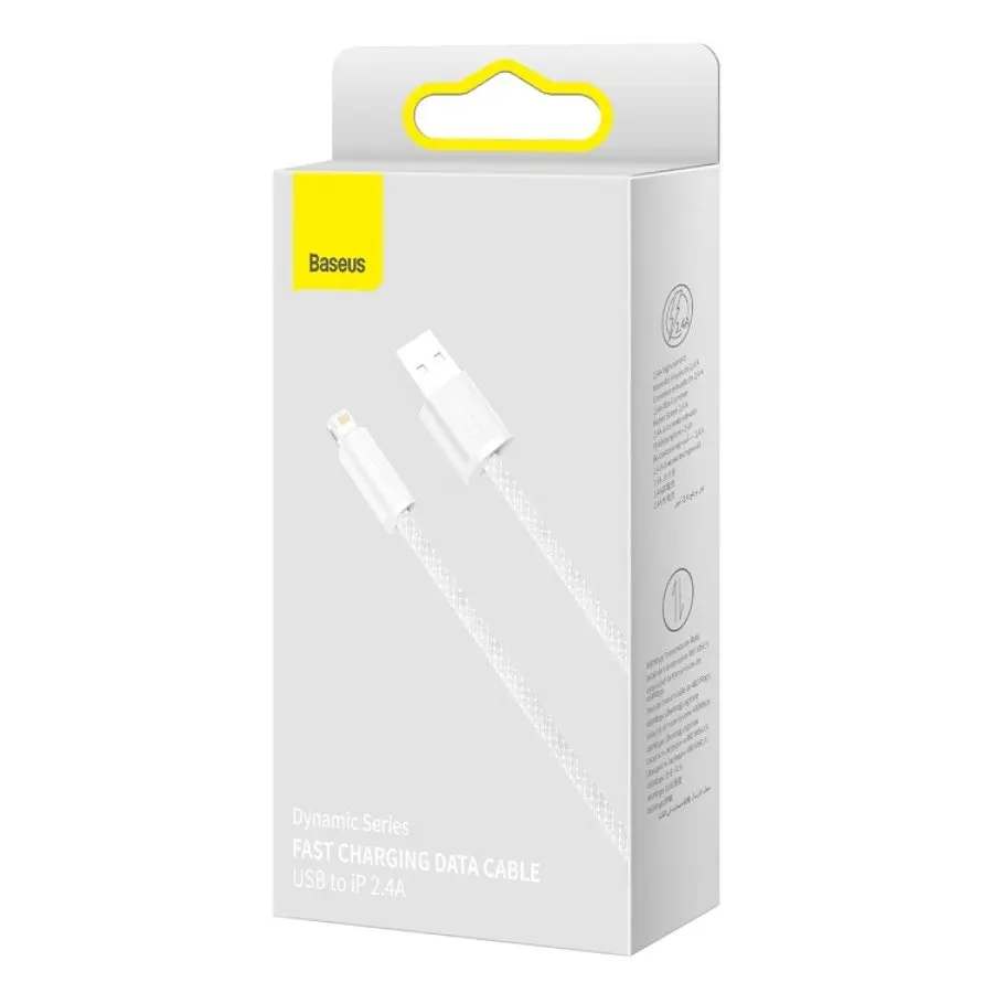 Кабель Baseus Dynamic Series Fast Charging Data Cable USB to Lightning 2.4A 1 м Белый - фото 2