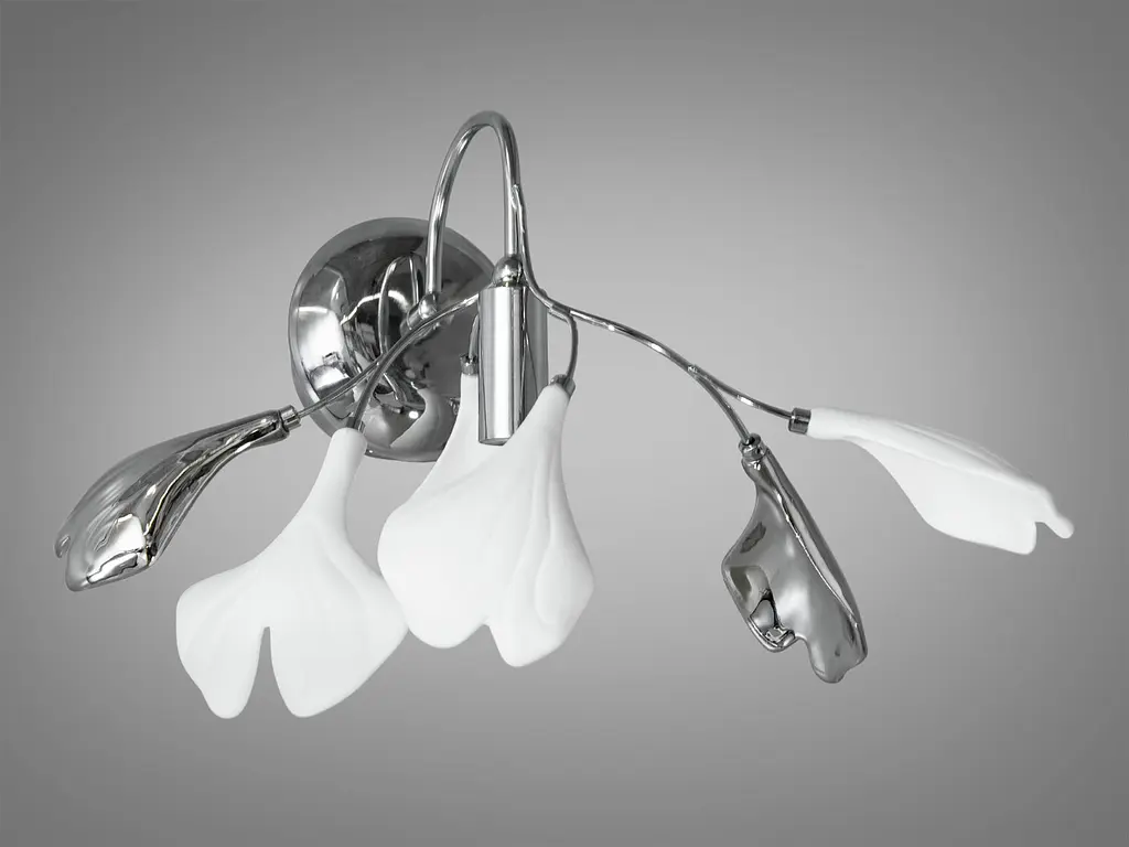 Бра настенное Diasha 7161-1W HR E14 25 см хром фарфор декоративный стиль - фото 2