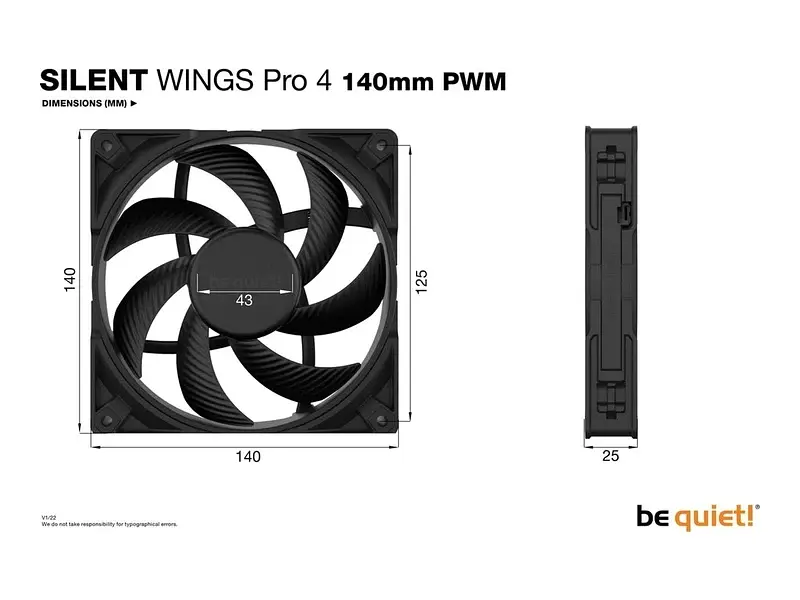 Вентилятор для корпусу Be quiet! Silent Wings Pro 4 140mm PWM (BL099) - фото 4