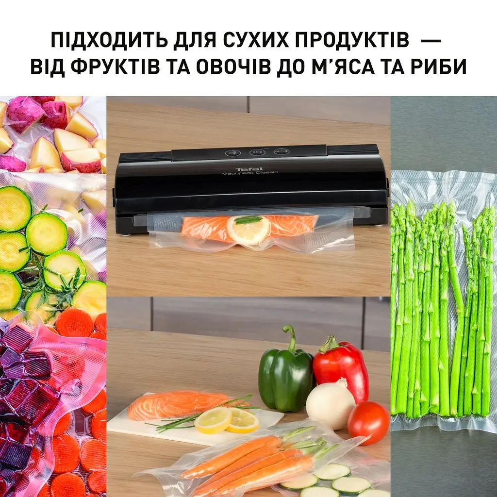 Вакууматор Tefal Classic для пакетов 35 см черный (VT254070) - фото 3