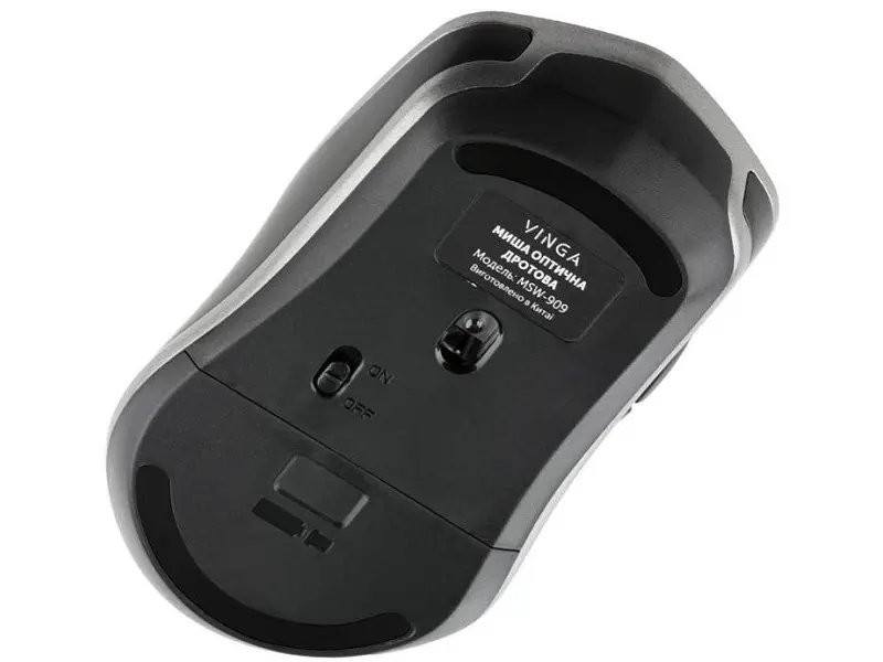 Миша Vinga MSW-909 Silent Black Grey - фото 6