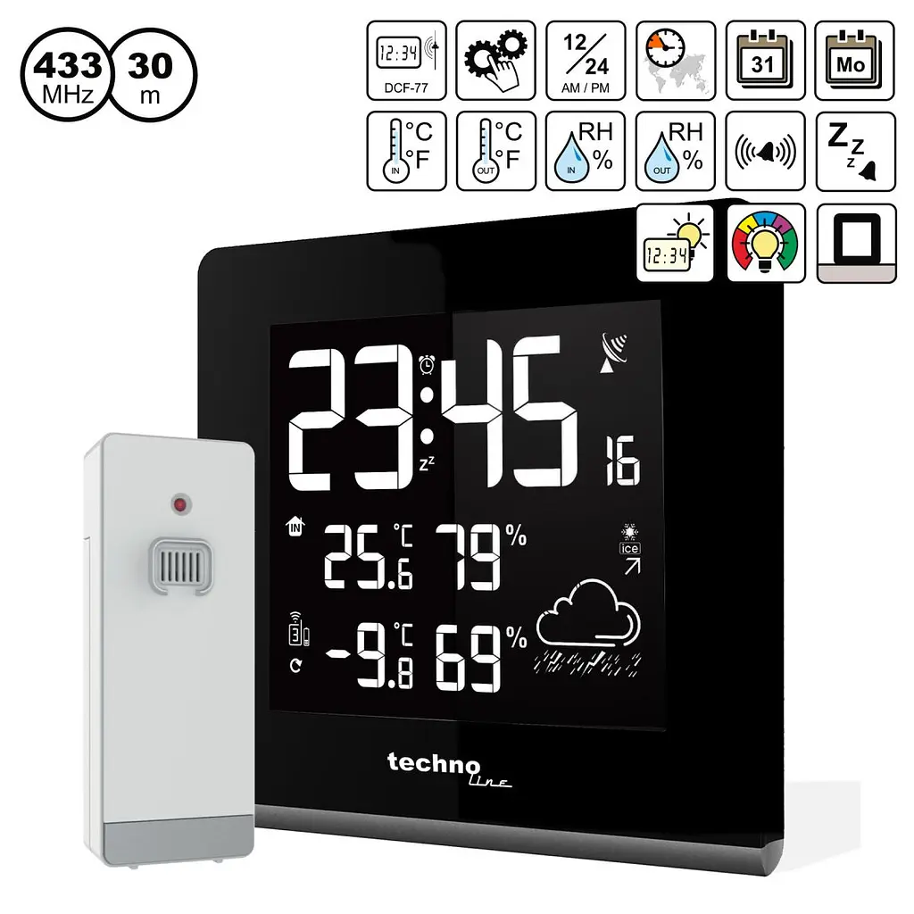 Метеостанція Technoline WS9065 Black (WS9065) - фото 2