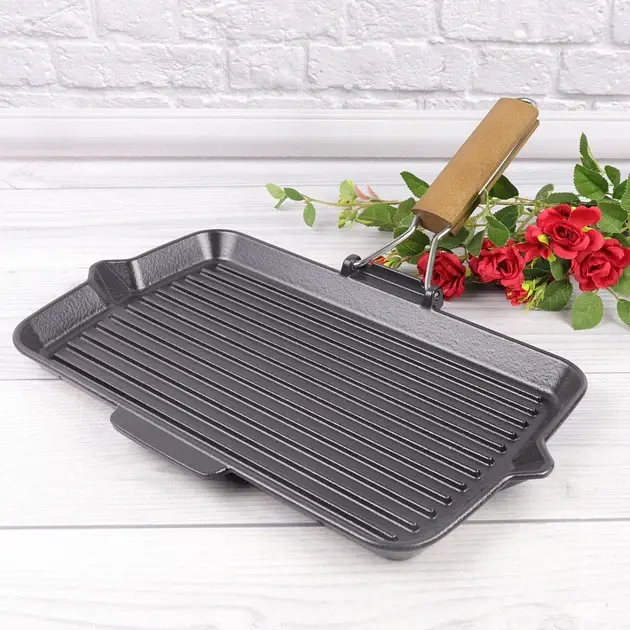 Сковорода-гриль чавунна Fontignac CW0340 34×21 см - фото 5