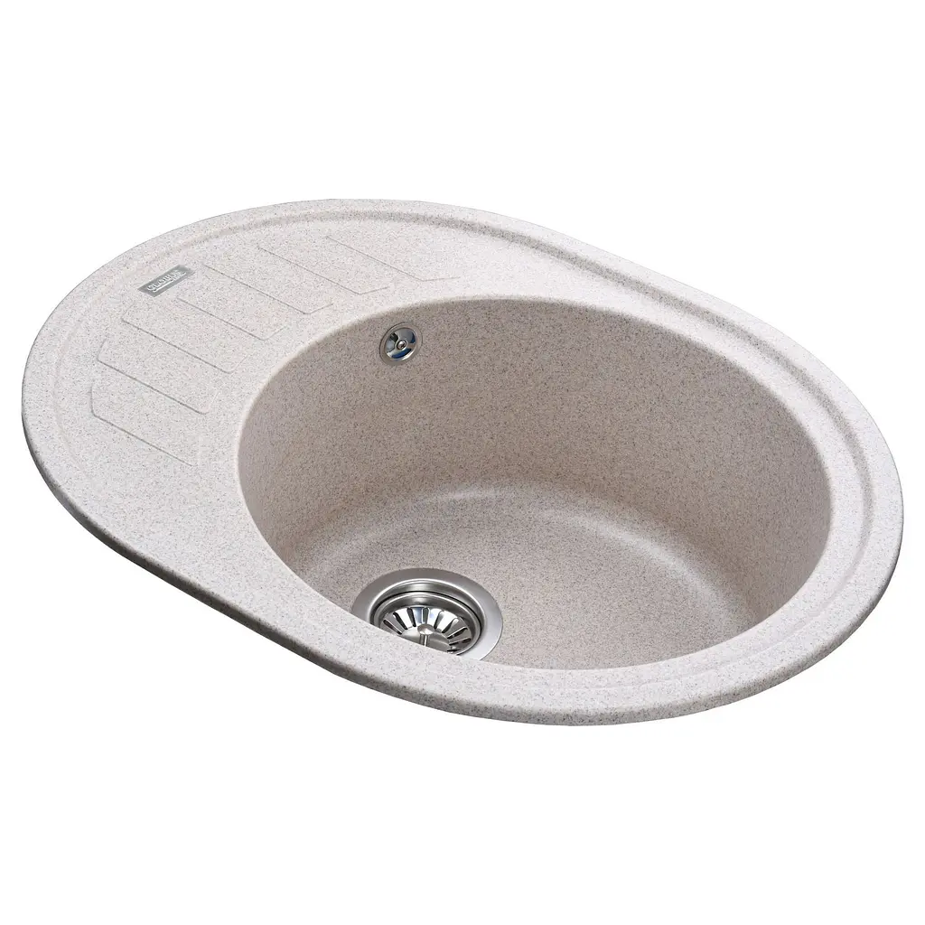 Гранитная мойка Globus Lux Arno миндаль 620х500-А0008 - фото 2