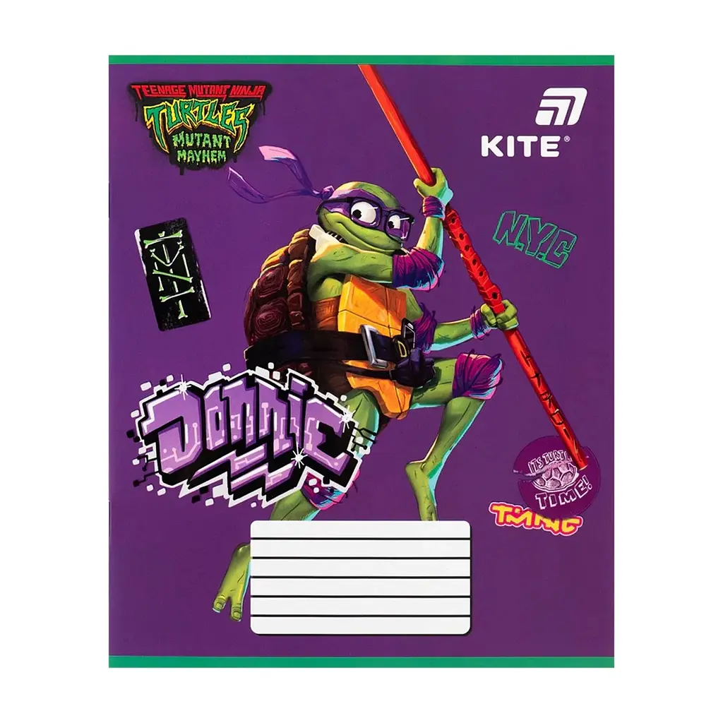 Зошит Kite Ninjia Turtles, 12 аркушів, коса лінія (NT26-235), в асортименті - фото 5