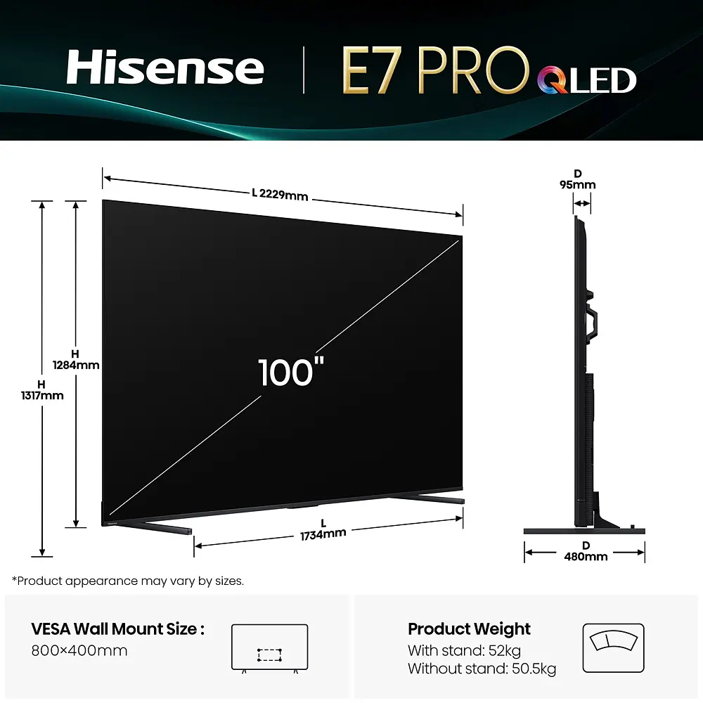 LED-телевізор Hisense 100E7Q PRO (7134222) - фото 4