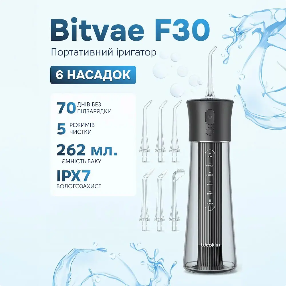 Іригатор Bitvae F30 Black - фото 2