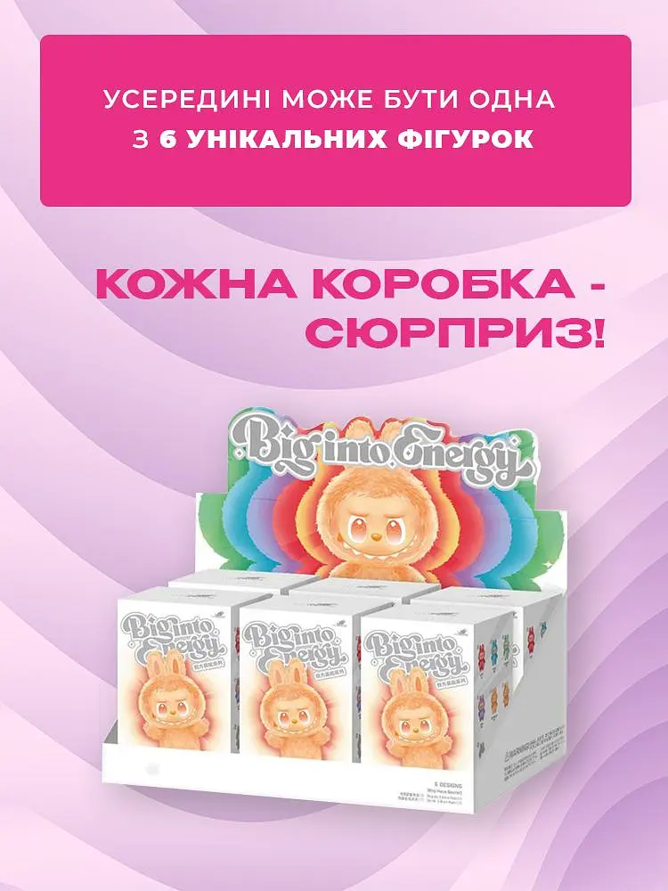 Брелок м'яка дитяча іграшка сюрприз Labubu v3 Labubu Big into Energy series рюкзака - фото 10