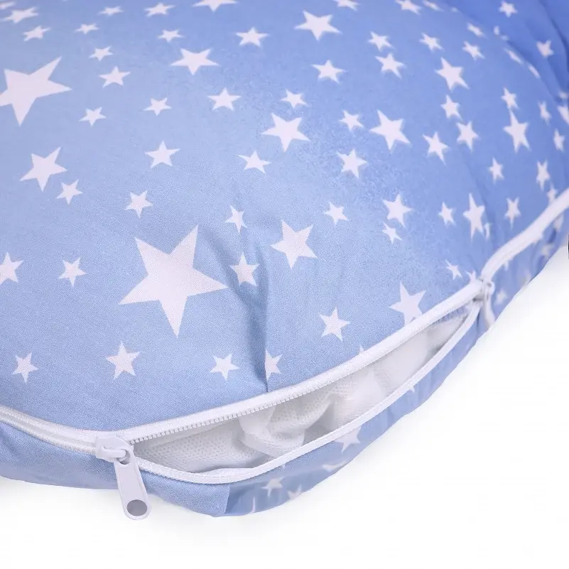 Подушка для беременных и отдыха MirSon U-образная №5033 Color Line Milky Way 140х75х20 см голубая (2200010969948) - фото 3