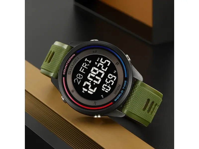 Чоловічий наручний годинник 2348AG Army Green Skmei acs0029992 - фото 6