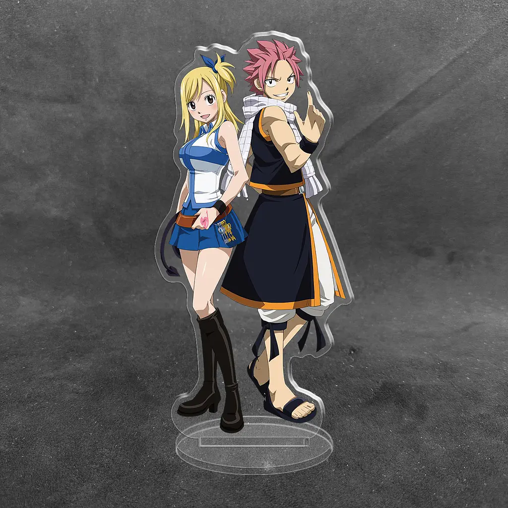 Акрилова колекційна фігурка Аніме: Fairy Tail Казка про хвост феї Люсі Хартфілія та Нацу Драгніл 15 см