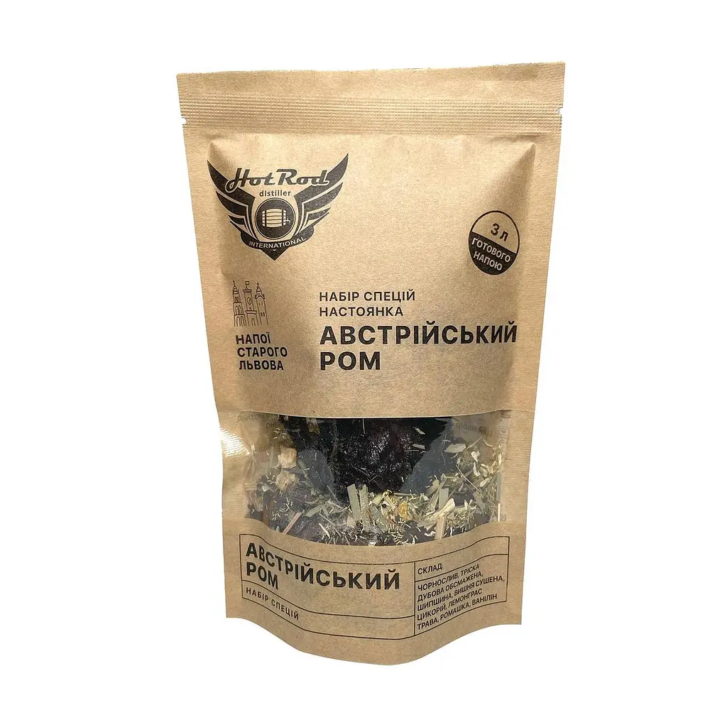 Набір спецій для настоянки Hot Rod Distiller Ром Австрійський на 3 л 102 г (S0130)