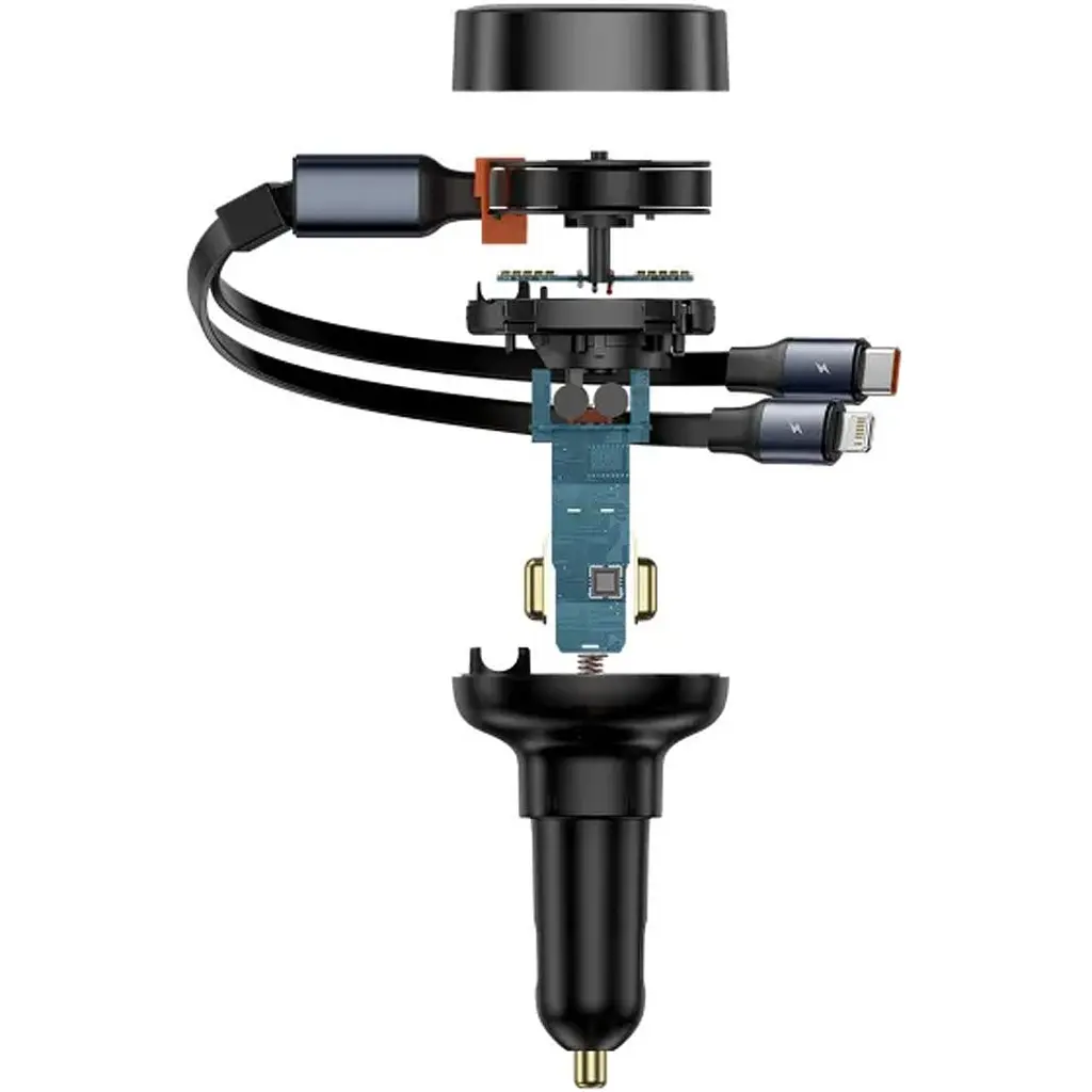 Автомобільний зарядний пристрій Baseus Enjoyment Pro Car Charger 60W Cluster Black (C00057802111-00) [169690] - фото 6