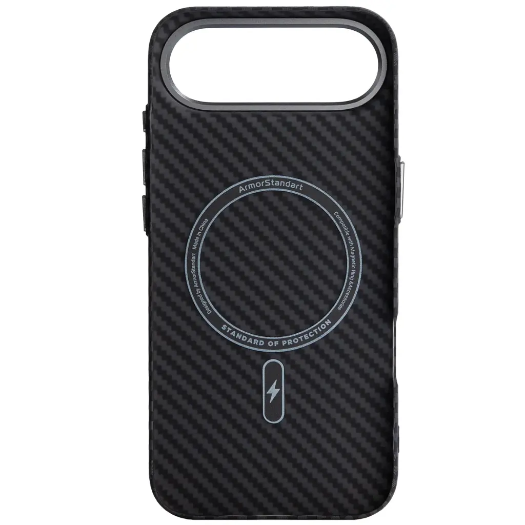 Чохол до мобільного телефона Armorstandart LikeCarbon2 MagCase Apple iPhone 17 Air Carbon Black (ARM86260) - фото 2