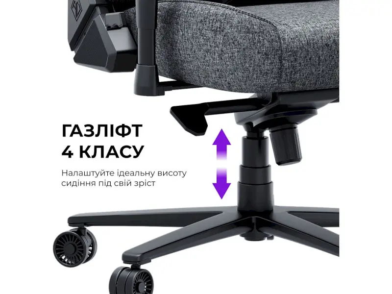 Комп'ютерне крісло для геймера Anda Seat Novis Plus XL Fabric Dark Grey (AD23YC-XL-01-GB-F-G04) - фото 10