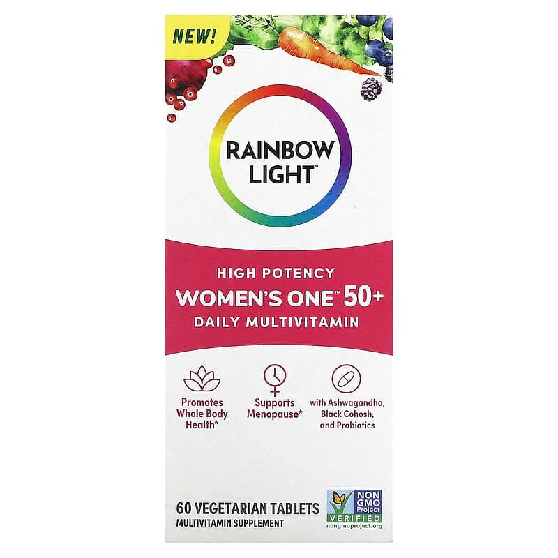 Мультивітаміни для жінок Rainbow Light Women's One 50+ 60 вегетаріанських таблеток - фото 2