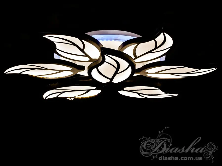 Люстра стельова LED Diasha 8028/6+3BK, 140W, 3200K-6500K, чорний метал, хай-тек стиль з пультом - фото 2