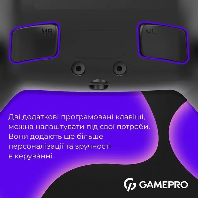 Геймпад GamePro GPS20B 2.4G/BT 5.1/USB беспроводной Switch/PC/PS/iOS/Android RGB Black (GPS20B) - фото 4