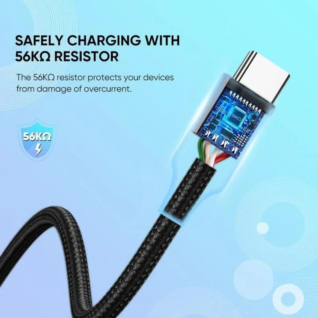 Дата кабель USB 2.0 AM to Type-C 2.0m US288 Aluminum Braid Black Ugreen (60128) - фото 5