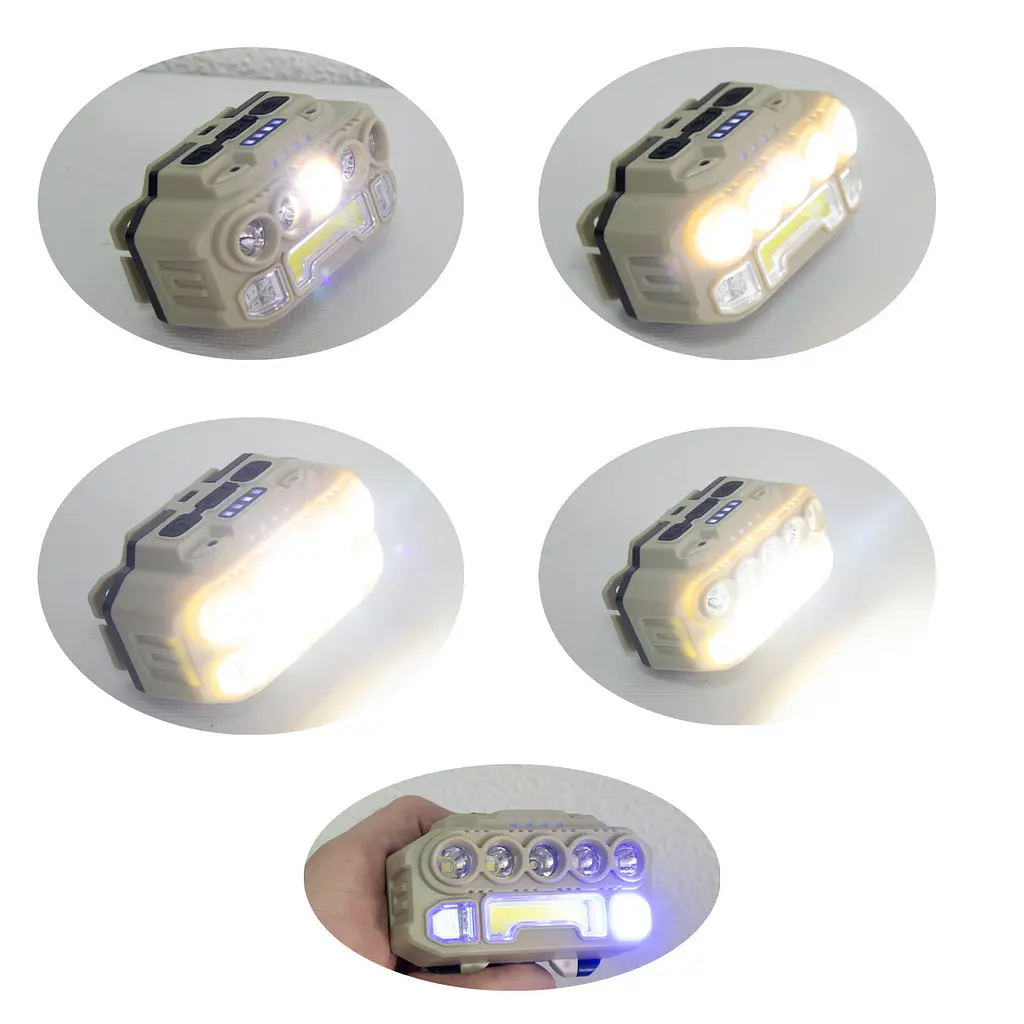 Фонарик налобный с сенсором светодиодный фонарь на лоб с мигалкой Bright Headlights HX-817S - фото 7