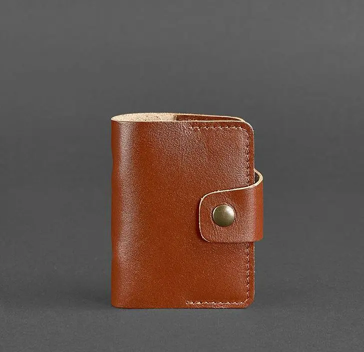 Шкіряний кард-кейс 7.1 (Книжечка) світло-коричневий - фото 6