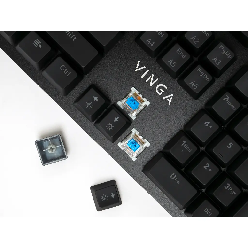 Клавіатура Vinga KBGM160 LED Outemu Blue USB Black (KBGM160 Black) - фото 9
