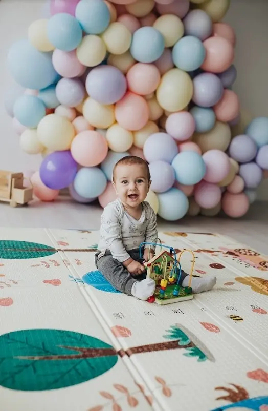 Дитячий двосторонній складаний килимок Poppet Парк і Прогулянка ведмежат, 150х180 см (PP002-150) - фото 10