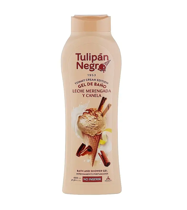 Гель для душу Tulipan Negro Yummy Cream Молочне Бізе, 650 мл