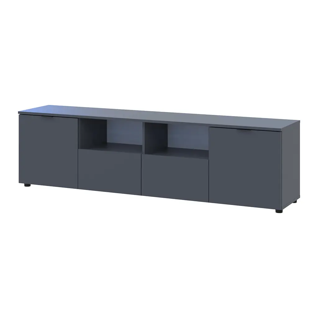 Комод Doros Рон 4 Графіт 2 фасади 2 шухляди 180х38х50 (44900234)