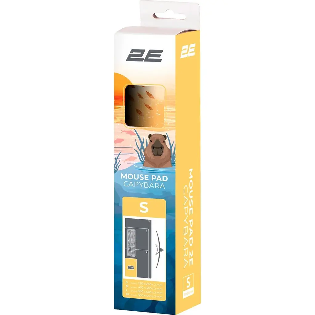 Игровая поверхность 2E Gaming Capybarra S Yellow [2E-PAD-S-CAPY-YELLOW] [131927] - фото 4