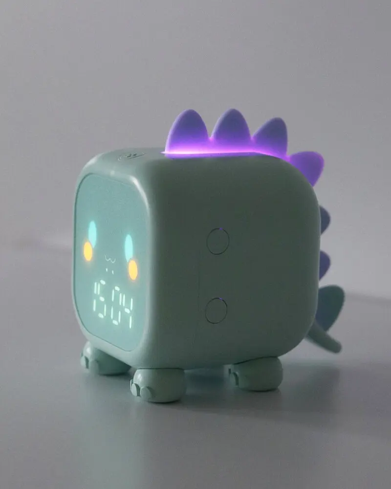 Ночник, настольная лампа с будильником Goldlux 331786 Filip LED 1x1.5W RGB IP20 зеленая - фото 3