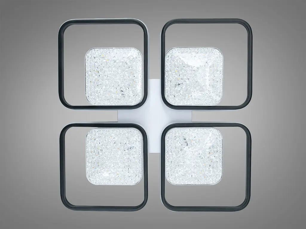 Люстра стельова Diasha LED біла чорна 130W димер - фото 3