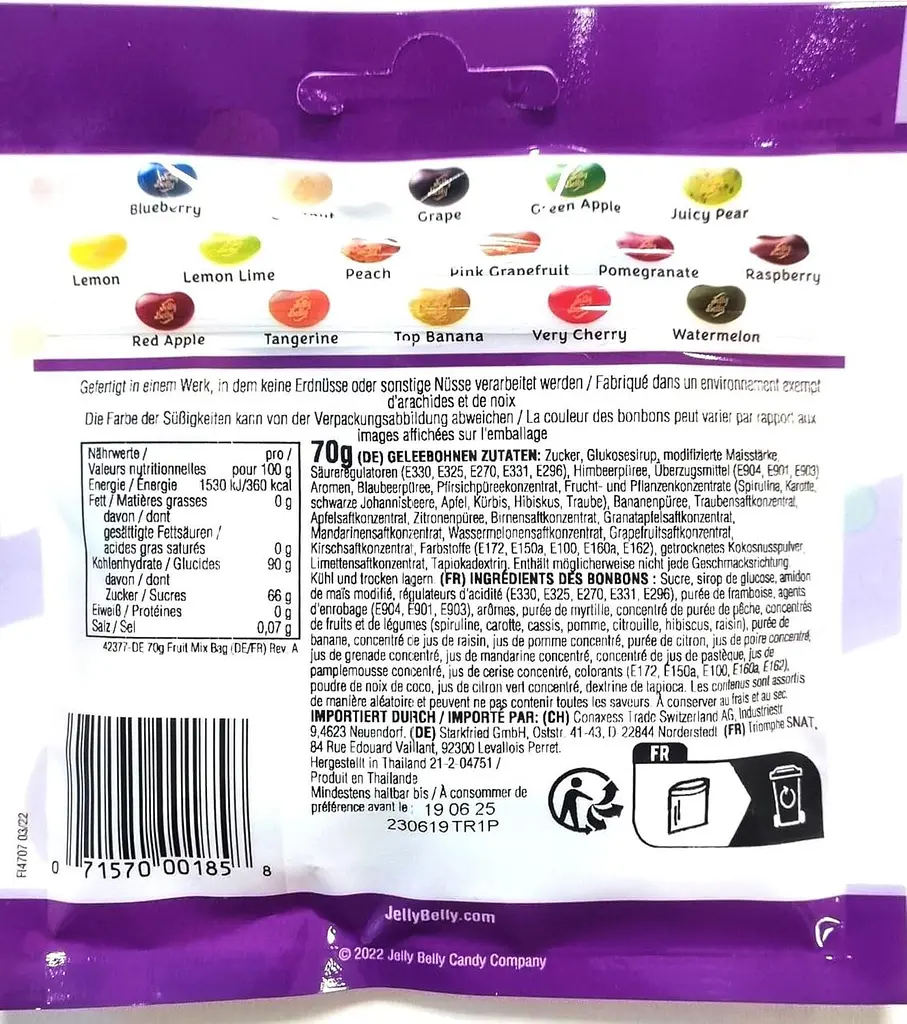 Драже Jelly Belly Jelly Beans Fruit Mix 99г - фото 4
